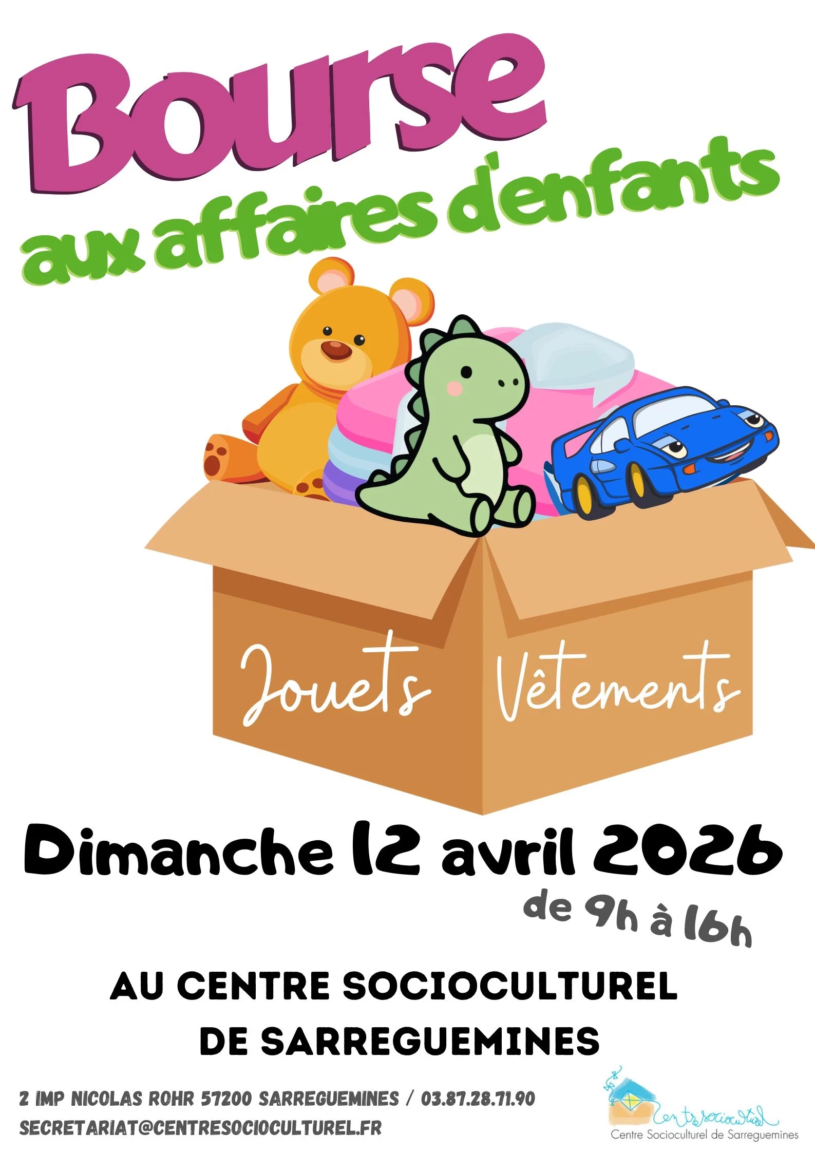 Bourse aux affaire d'enfants (vêtements et jouets)