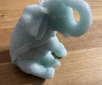 bougie éléphant bleu turquoise claire